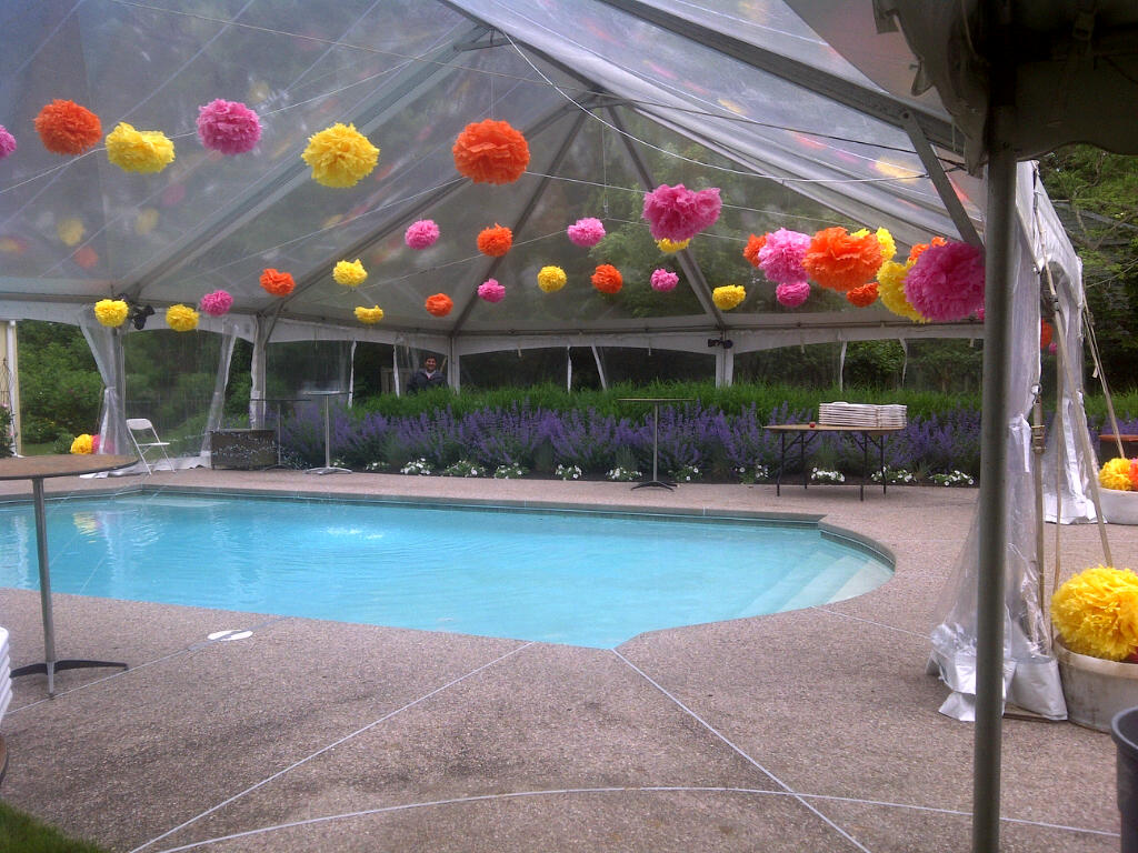Clear Frame Tent over Pool