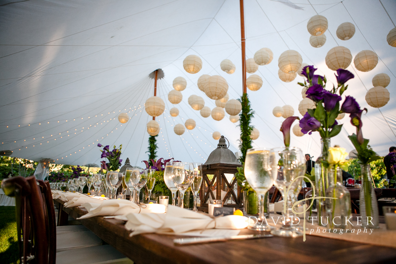 Farm Tables in a Tidewater Sailcloth Tent