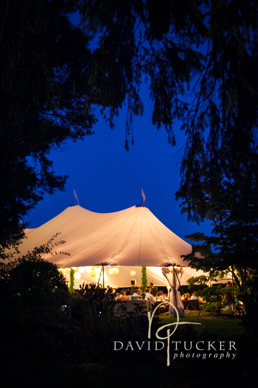 Tidewater Sailcloth Tent at Night