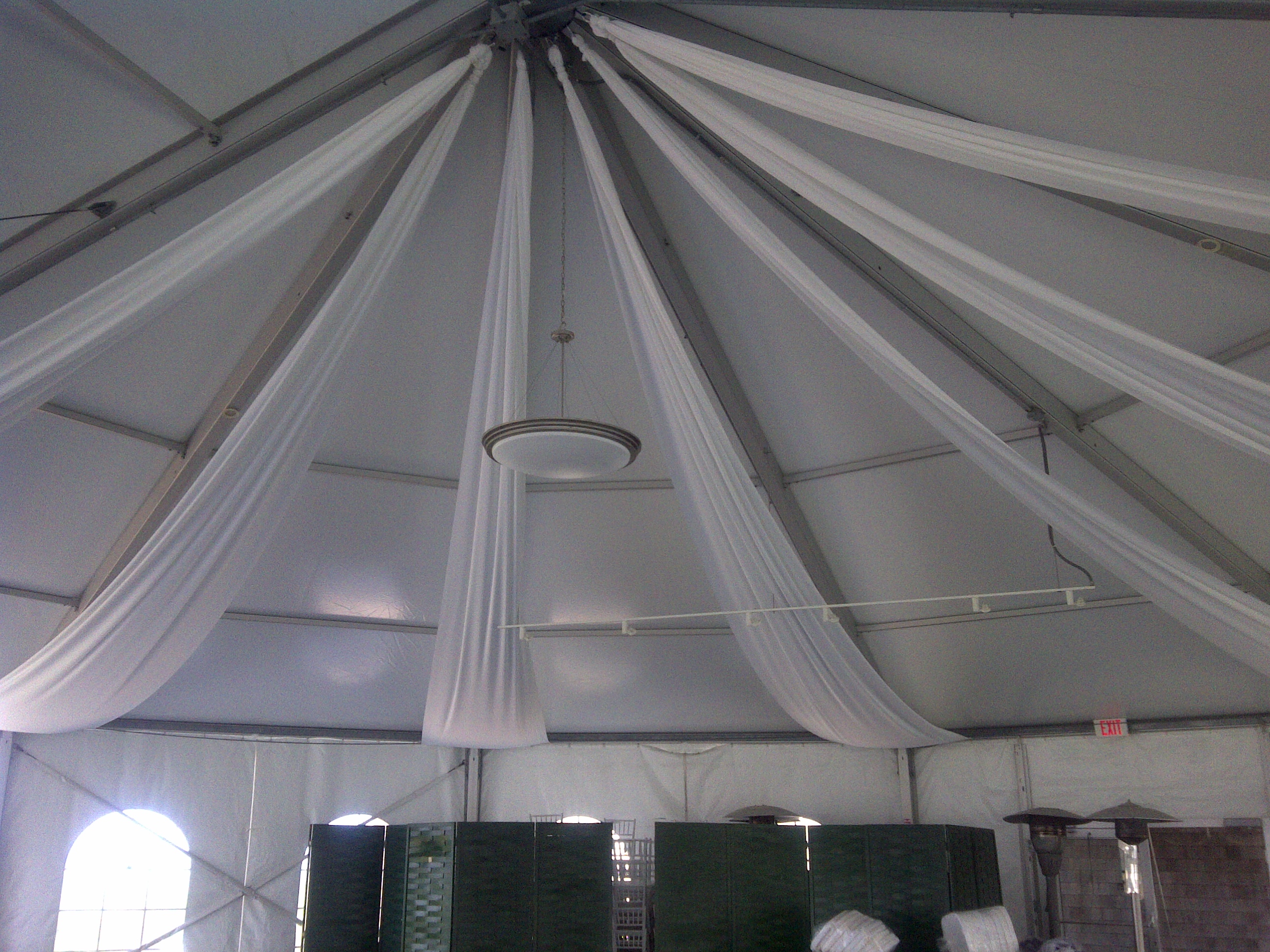 Fabric Swags in a Frame Tent