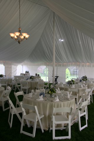 Full Gathered Tent Liner with Chandeliers