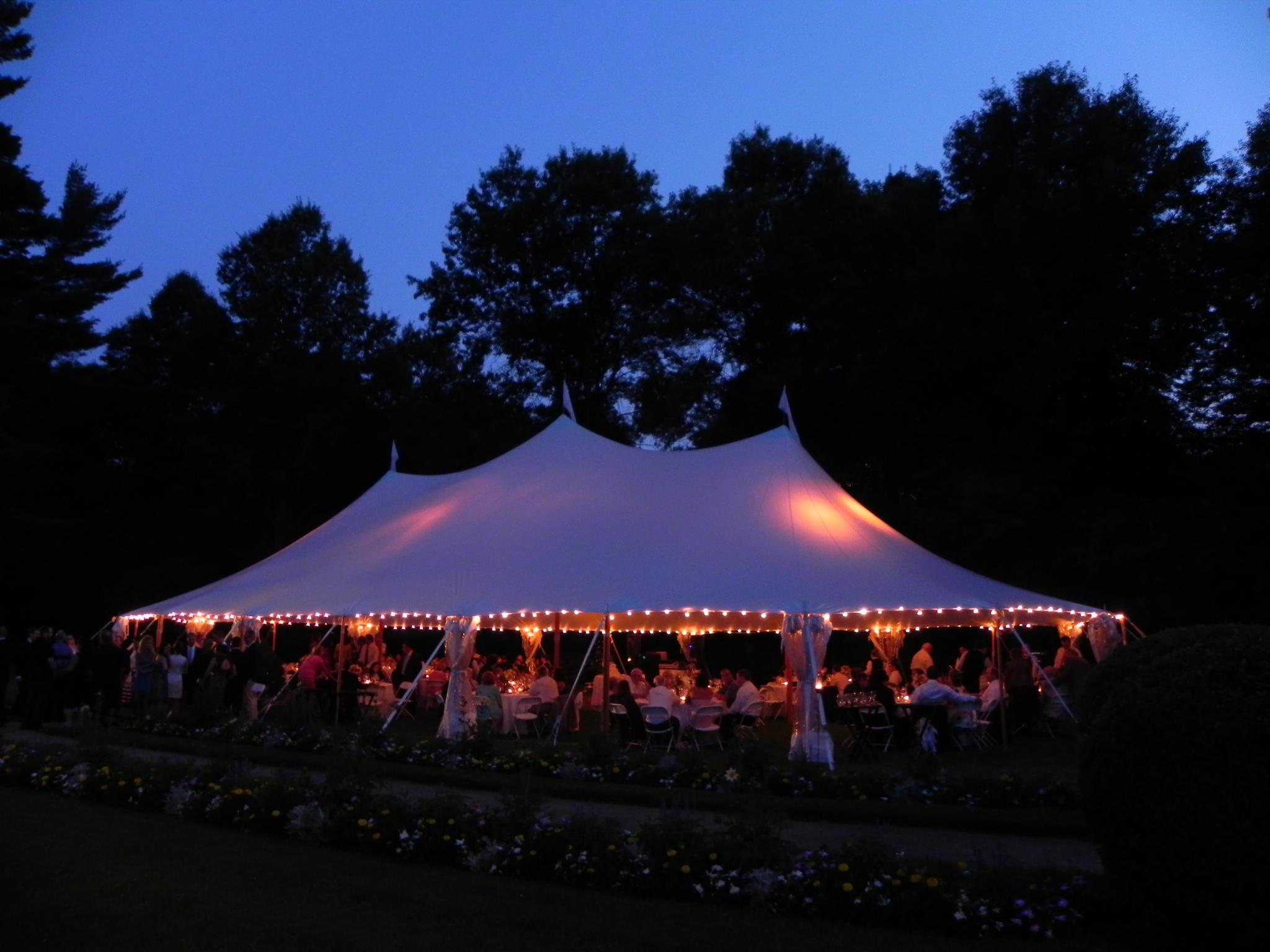 Perimeter Lighting and Par Can Uplights in A Tidewater Tent