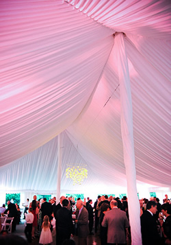 Full Gathered Tent Liner with Par Can Spot Lights