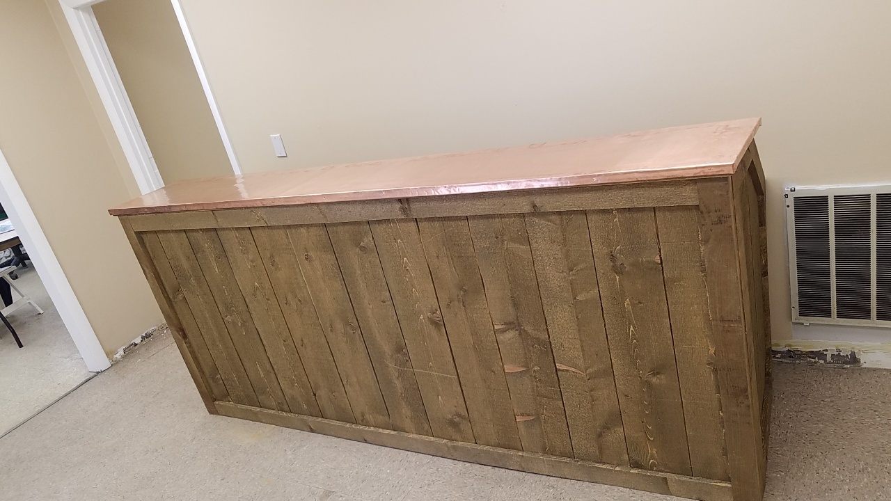 Rustic Bar with Copper Top