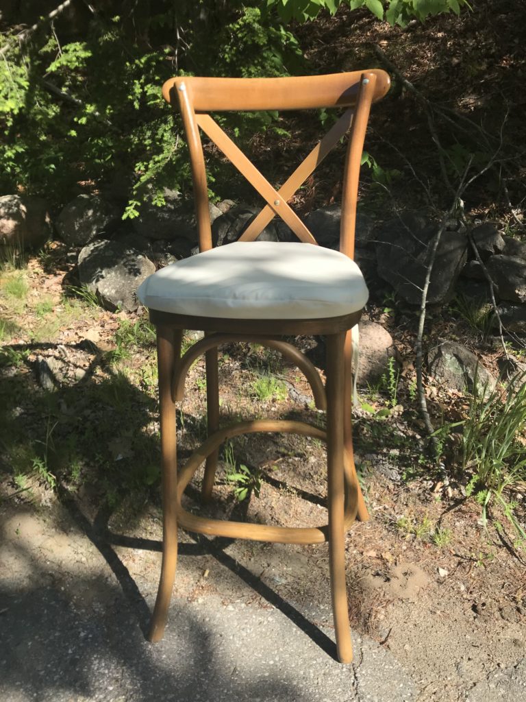 Cross Back Bar Stool Chairs Tent and Party Rentals Company