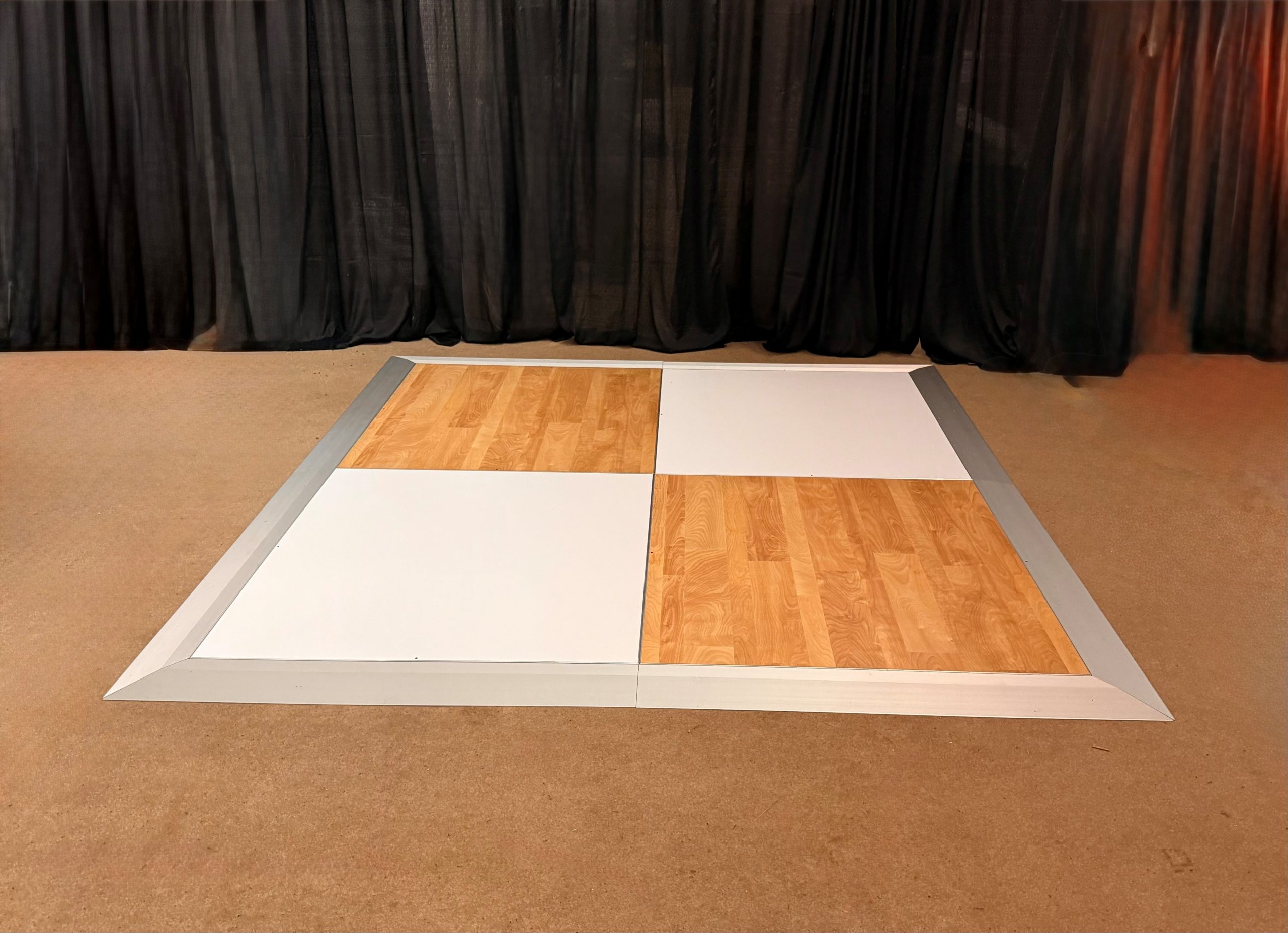 Tan and White Checkered Dance Floor